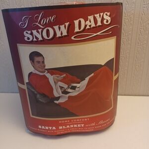 Snow Days Santa Blanket With Arms One Size